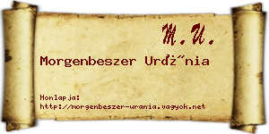 Morgenbeszer Uránia névjegykártya